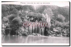 Postcard Old Paris Waterfall of the Bois de Boulogne