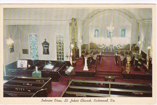 Virginia Richmond St John's Church Interior View