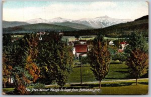 Vtg White Mountains New Hampshire NH Presidential Range From Bethlehem Postcard