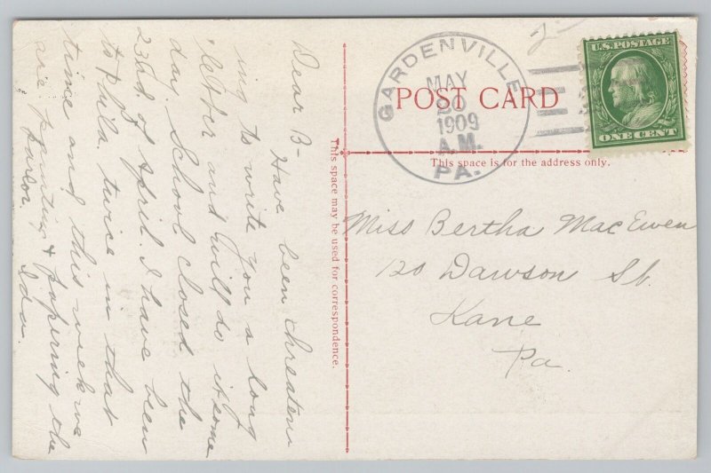 Bridgeton Township Bucks County Pennsylvania~Ringing Rocks~1909 B&W Postcard 