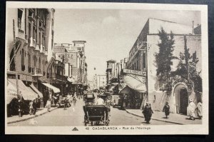 Mint Casablanca Morocco Real Picture Postcard Clock Street