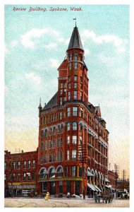 Postcard BUILDING SCENE Spokane Washington WA AR1171