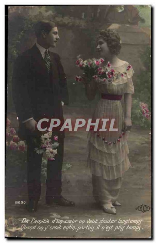 Old Postcard fancy the & # & # 39un 39amitie of heart we want to doubt a long...
