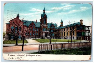 1907 Bridgeport Hospital Bridgeport Connecticut CT Antique Posted Postcard 