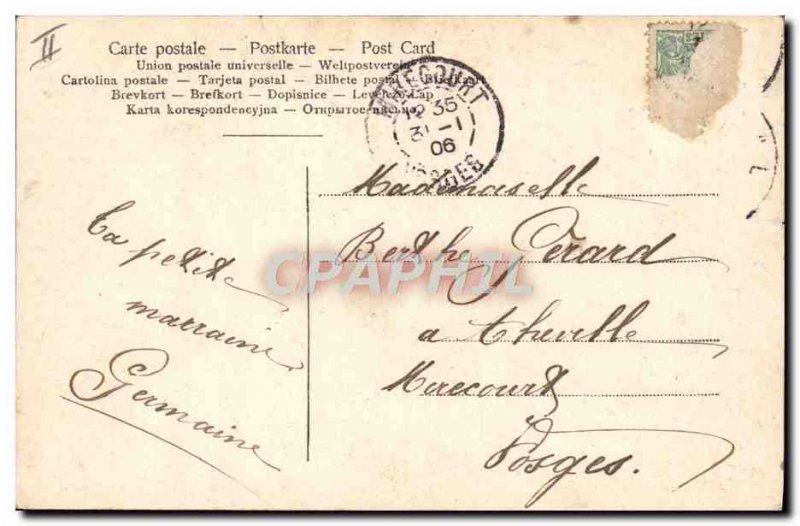 Postcard Old Berthe Surname