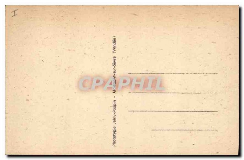 Postcard Old Mervent Vendee Grote RP Montfort