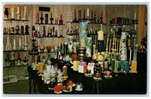 c1960's The Candle Room Interior Warsaw Missouri MO Unposted Vintage Postcard