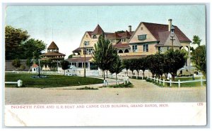 c1910s North Park And G.R. Boat And Canoe Club Grand Rapids Michigan MI Postcard