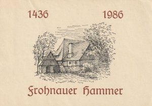 1986 EAST GERMANY 550 YEAR ANNIVERSARY OF THE BEAUTIFUL HAMMER ON POSTCARD