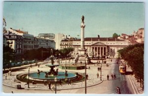 Praca D. Pedro IV LISBOA Portugal 4x6 1956 Postcard