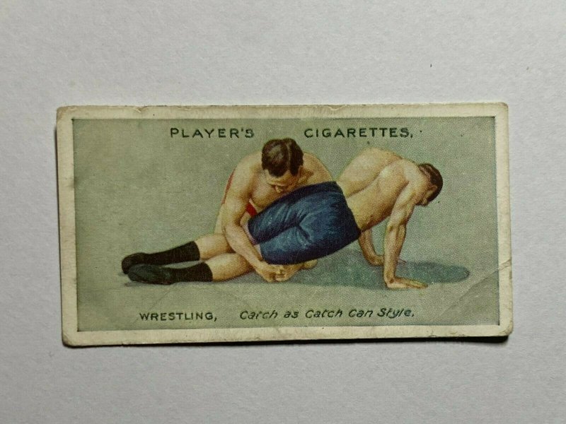 CIGARETTE CARD - PLAYERS WRESTLING & JU JITSU #11 KNEE GRIP    (UU253)