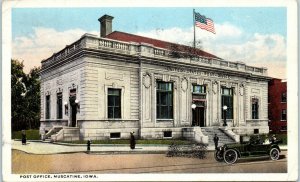 1919 Post Office Muscatine Iowa Postcard