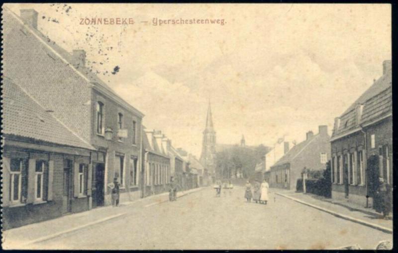 belgium, ZONNEBEKE, Yperschesteenweg (1917)