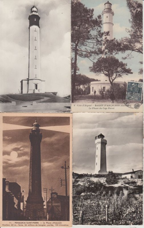 LIGHTHOUSES PHARES FRANCE 74 Vintage Postcards Mostly pre-1980 (L5526)