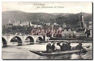 Postcard Old Heidelberg Alte Schloss mit Neckarbrücke