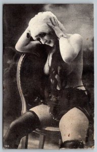 French Nude Postcard Risque Sexy Women c1915