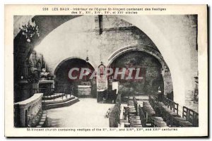 Old Postcard The Interior Beams of the Church St Vincent containing Remains X...