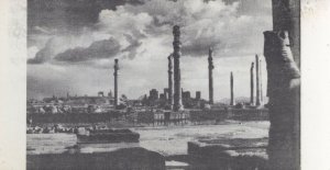 Persepolis Radio Iran Vintage Ship QSL Arabic Postcard