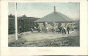 Monponsett MA RR Train Station Depot c1910 Postcard