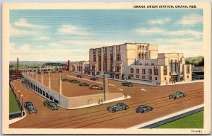Omaha Union Station Omaha Nebraska NB Building Grounds Postcard