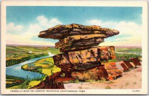 Umbrella Rock On Lookout Mountain Chattanooga Tennessee Rock Formation Postcard