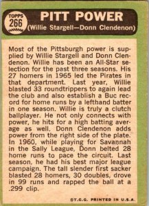 1967 Topps Baseball Card Willie Stargell Donn Clendenon Pittsburgh Pirates k2278