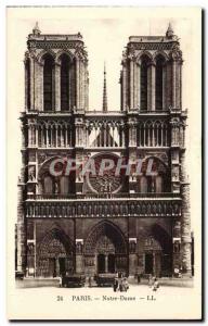 Paris - 4 - Notre Dame Old Postcard