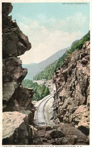 Vintage Postcard 1920's Crawford Notch From Cut White Mountains New Hampshire