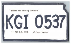 QSL Radio Card From Abilene Kansas KGI 0537 