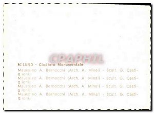 Postcard Modern Milan Cimitero Monumentale