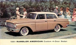 Postcard 1961 Rambler American Custom 4 door Sedan auto advertising TR24-847
