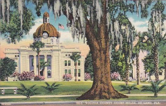 Florida Deland Volusia County Court House Curteich