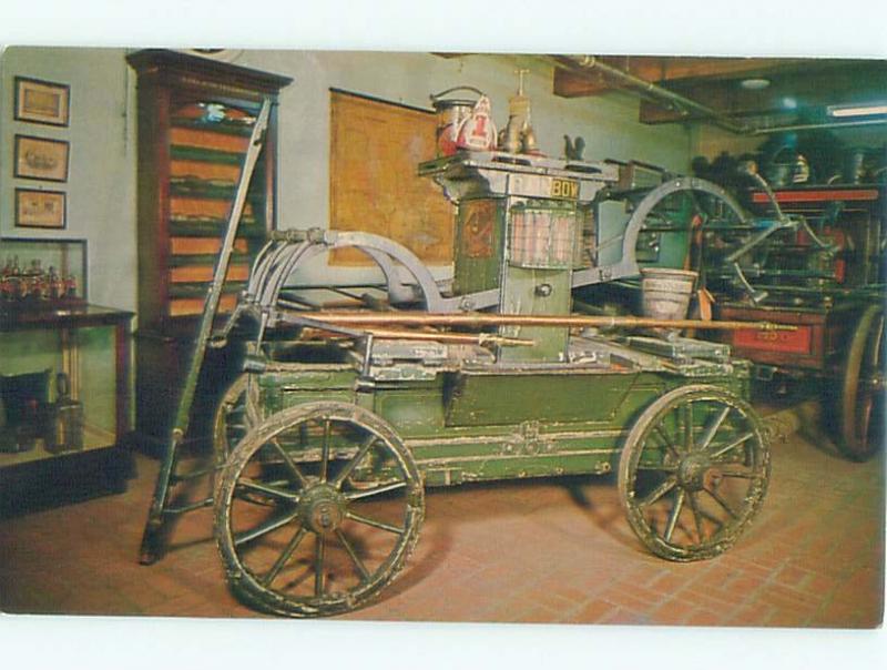 Pre-1980 Firefighting ANTIQUE RAINBOW FIRE ENGINE WAGON AT MUSEUM AC7482