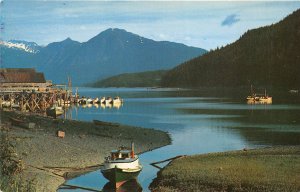 Anchorage Alaska 1960s Postcard Cannery & Fish Boats