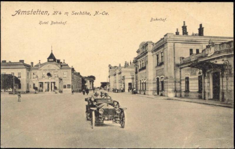 austria, AMSTETTEN, Hotel Bahnhof, Station (1921) Stamp