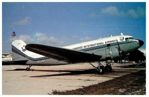 Lynbird International Airways McDouglas DC 3 at Ft Lauderdale Airplane Postcard  
