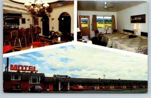 Motel La Seigneurie, St-Jean Port-Joli, Quebec, Vintage Multiview Postcard