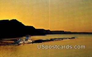 Mississippi Tow Boat - Great River Road, Wisconsin