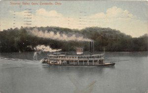 J25/ Ship Postcard c1910 Zanesville Ohio Steamer Valley Gem 37