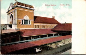 Postcard Union Railroad Train Station in Omaha, Nebraska