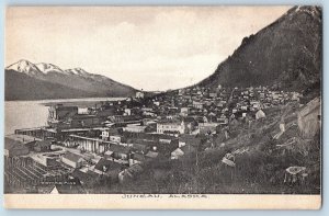 Juneau Alaska AK Postcard Bird's Eye View Of Residence Section And Mts. c1910s
