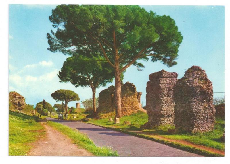 Rome Italy Old Appia Street Appian Way Postcard