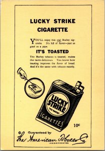 Lucky Strike Cigarettes Advertising Postcard BS22