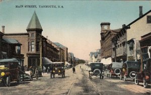 Postcard Mai Street Yarmouth NS Canada