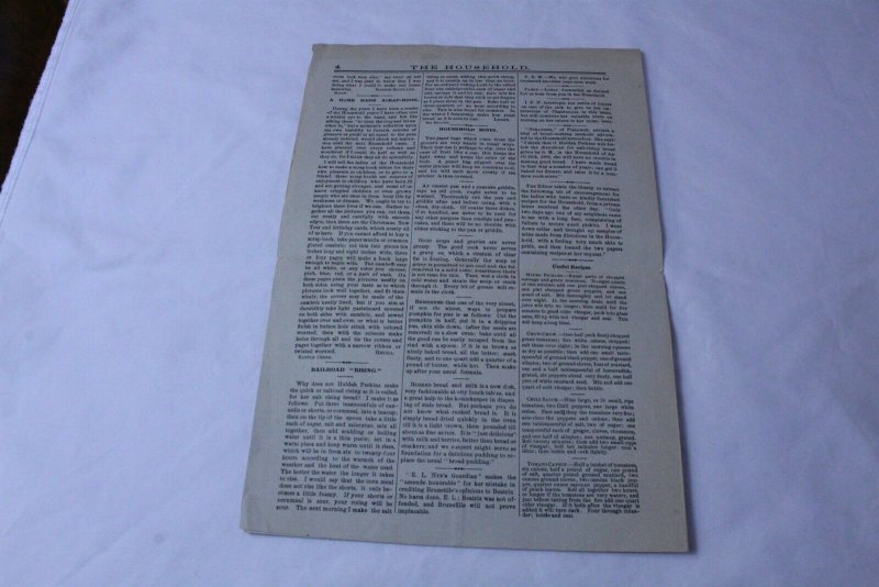 Vintage 1885 Michigan Farmer 4 Page Journal Supplement