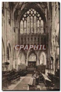 Postcard Old Wells Cathedrals Choir East