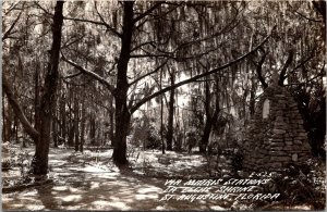 RPPC La Leche Shrine, St Augustine FL Via Matris Stations Vintage Postcard V62