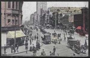 View of Market Street, San Francisco, California, Very Early Postcard, Unused