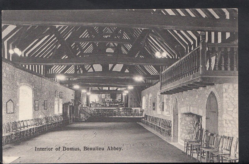 Hampshire Postcard - Interior of Domus, Beaulieu Abbey    RS4449
