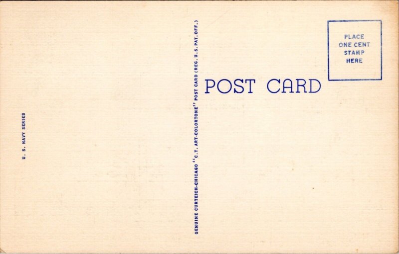 Postcard Battleships - US Navy 1940 Curt Teich series USN-4 Recruiting image